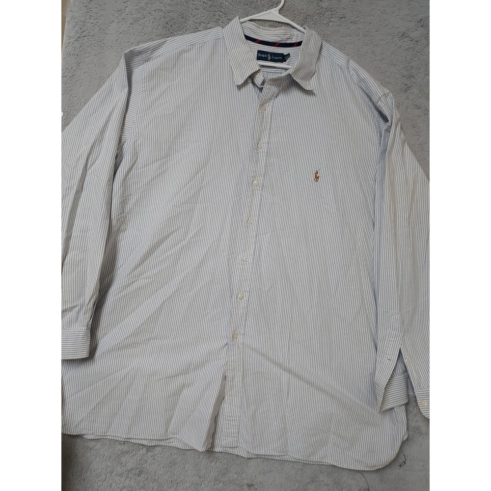 Polo Ralph Lauren Shirt Mens 4XLT 4XL TALL Classic Fit Oxford Cloth  Flesh Pony
